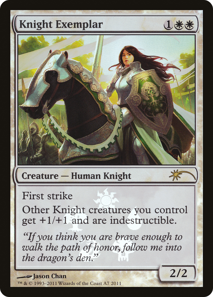 Image of Knight Exemplar (MEDIA-0A7) - Magic 2011 Promos Foil