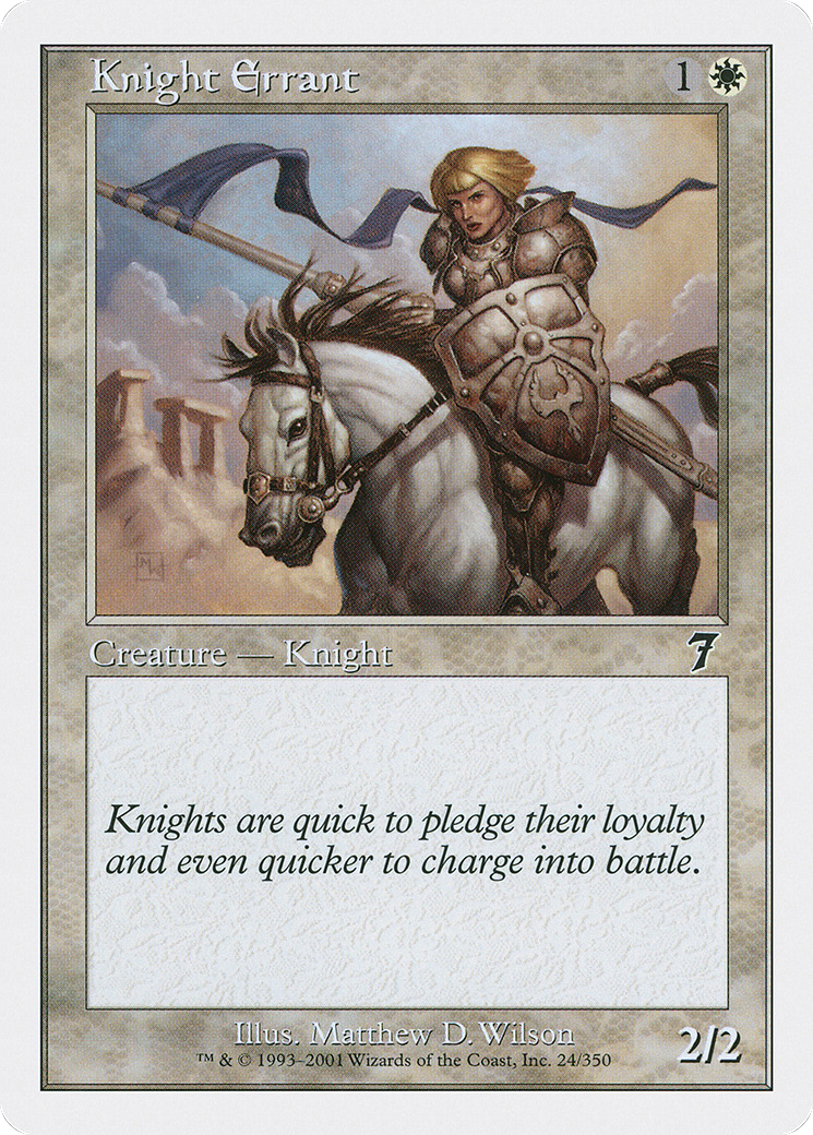 Image of Knight Errant (7ED-024) - 7th Edition Foil