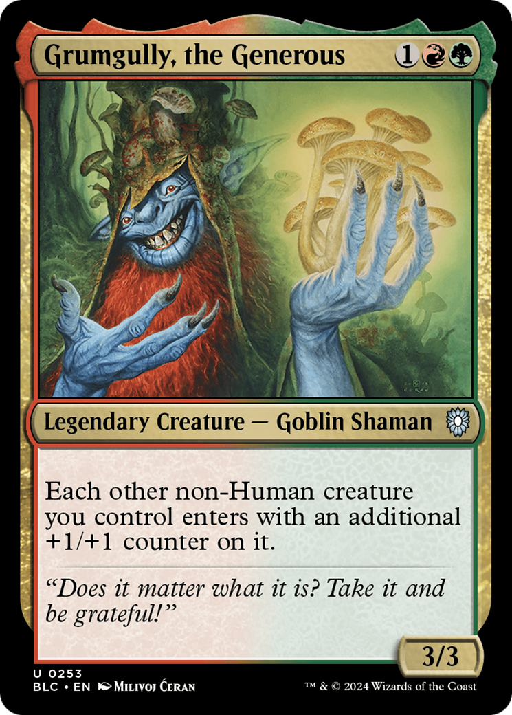 Image of Grumgully, the Generous (BLC-253) - Bloomburrow Commander