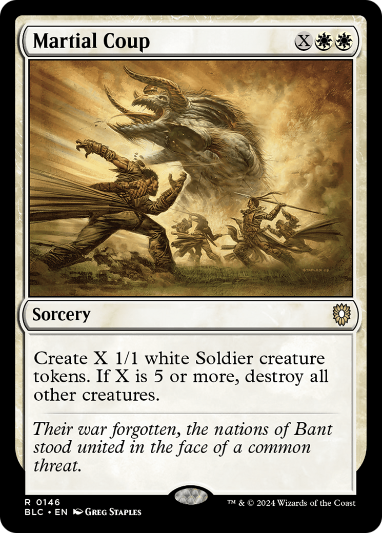 Image of Martial Coup (BLC-146) - Bloomburrow Commander