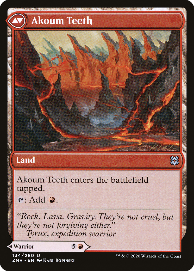 Image of Akoum Warrior (ZNR-134) - Zendikar Rising Foil