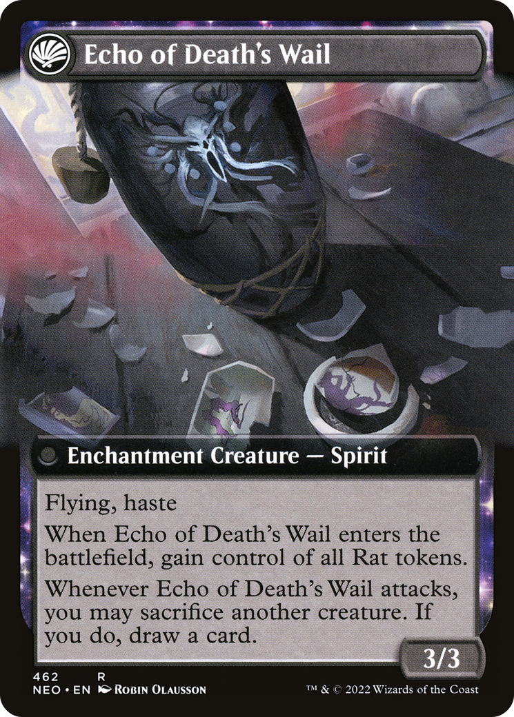 Image of Tribute to Horobi (Extended Art) (NEO-462) - Kamigawa: Neon Dynasty: (Extended Art, fandfc, enchantment) Foil