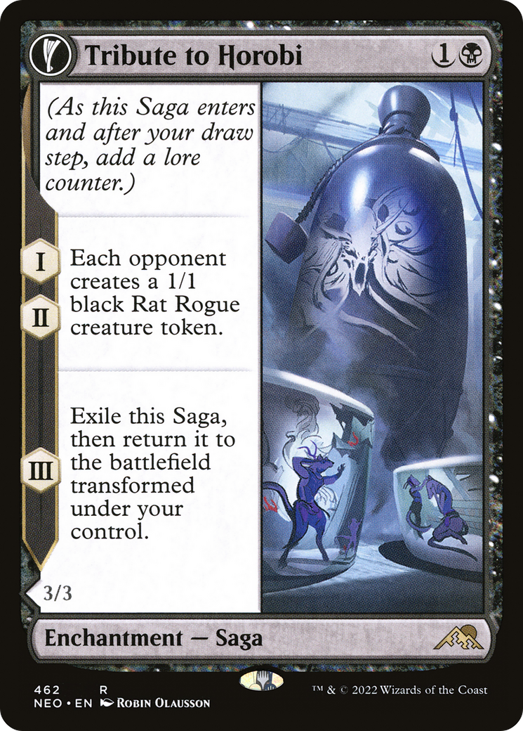 Image of Tribute to Horobi (Extended Art) (NEO-462) - Kamigawa: Neon Dynasty: (Extended Art, fandfc, enchantment) Foil