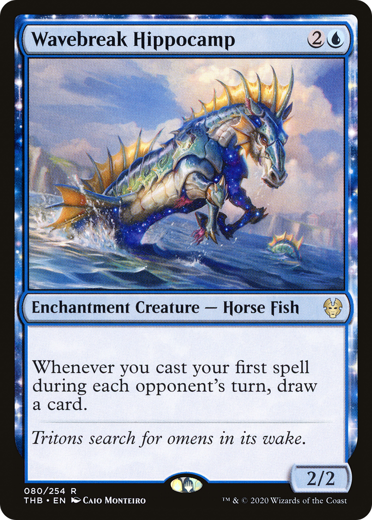 Image of Wavebreak Hippocamp (THB-080) - Theros Beyond Death: (enchantment) Foil