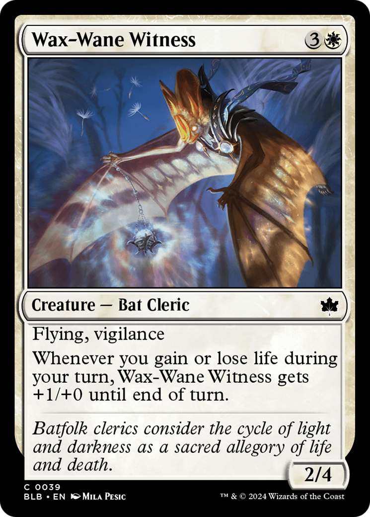 Image of Wax-Wane Witness (BLB-039) - Bloomburrow Foil