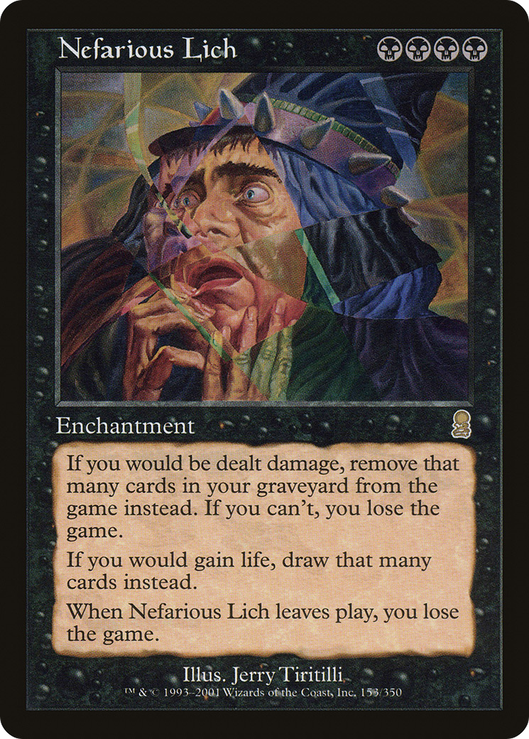 Image of Nefarious Lich (ODY-153) - Odyssey Foil