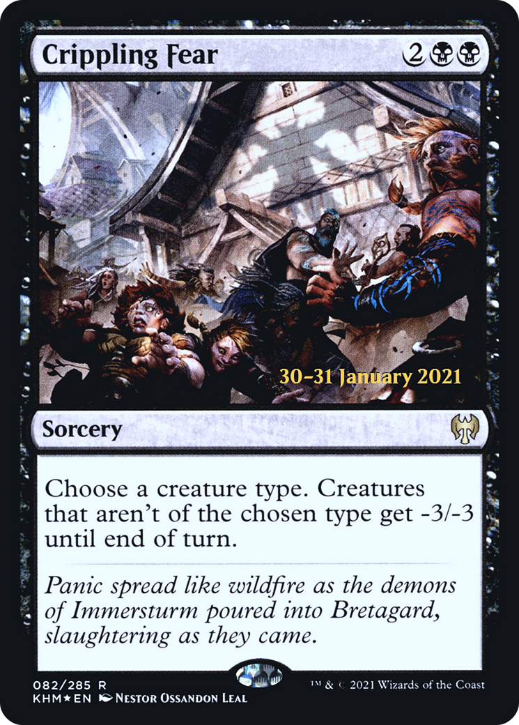 Image of Crippling Fear (PRE-082) - Kaldheim Promos Foil