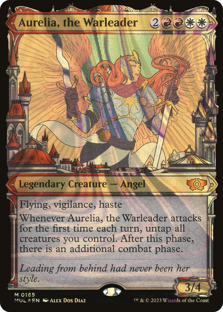 Image of Aurelia, the Warleader (Halo Foil) (MUL-165) - Multiverse Legends: (Showcase) Foil