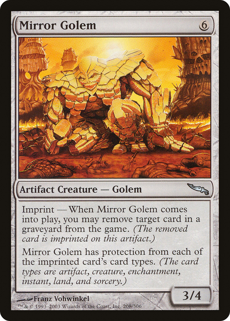 Image of Mirror Golem (MRD-208) - Mirrodin Foil