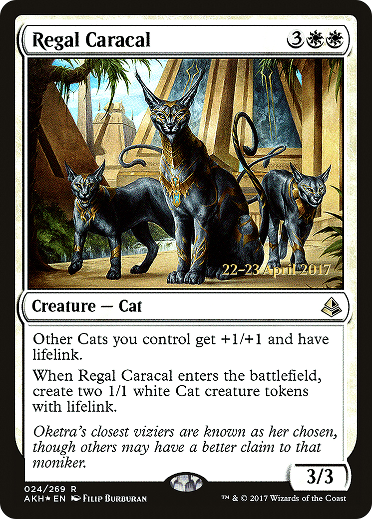 Image of Regal Caracal (PRE-024) - Amonkhet Promos Foil