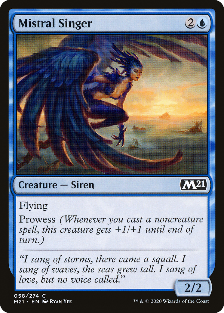 Image of Mistral Singer (M21-058) - Core Set 2021 Foil
