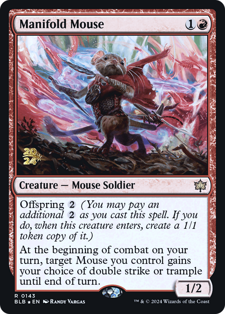 Image of Manifold Mouse (PRE-143) - Bloomburrow Promos Foil