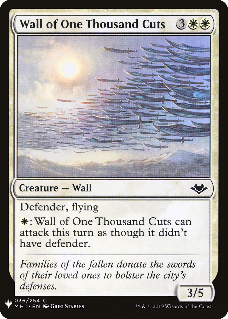 Image of Wall of One Thousand Cuts (LIST-MH1-36) - The List