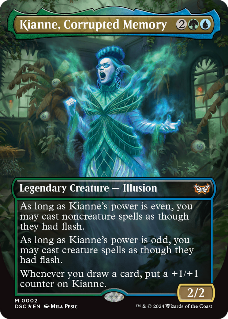 Image of Kianne, Corrupted Memory (Borderless) (DSC-002) - Duskmourn: House of Horror Commander (Borderless)