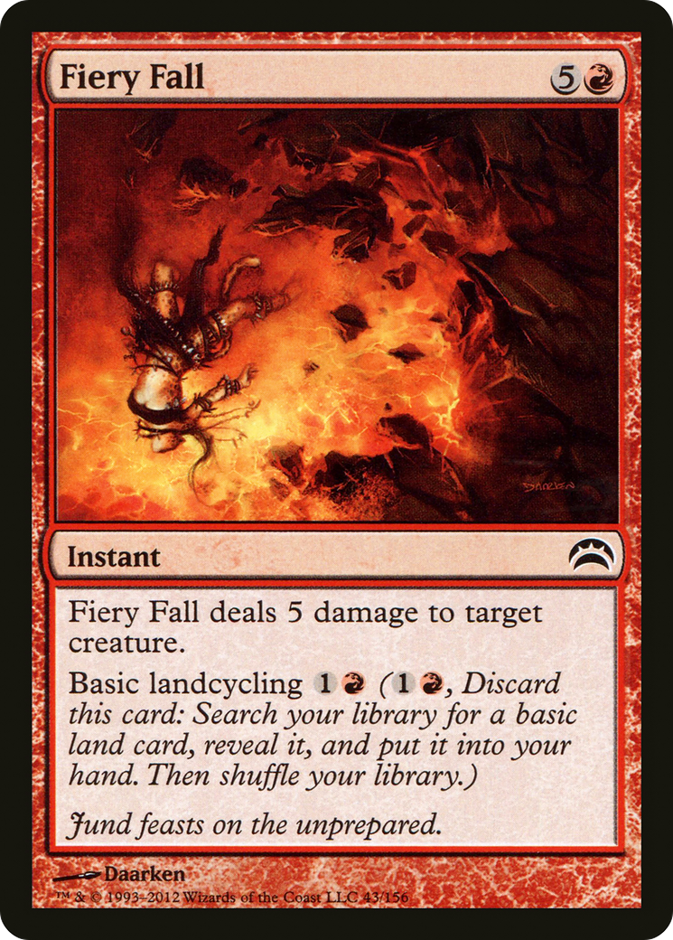 Image of Fiery Fall (PC2-043) - Planechase 2012 Foil
