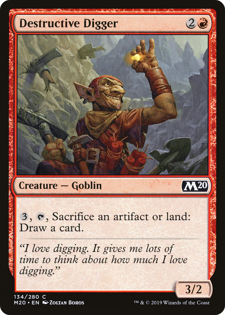 Image of Destructive Digger (M20-134) - Core Set 2020 Foil