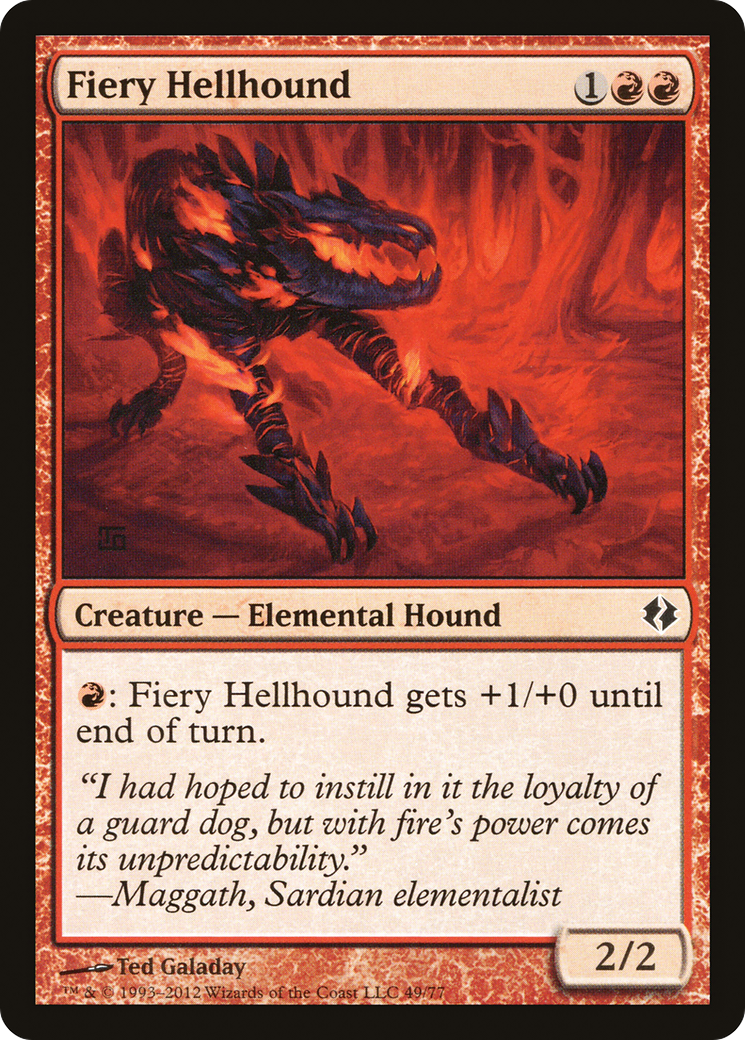 Image of Fiery Hellhound (DDI-049) - Duel Decks: Venser vs. Koth
