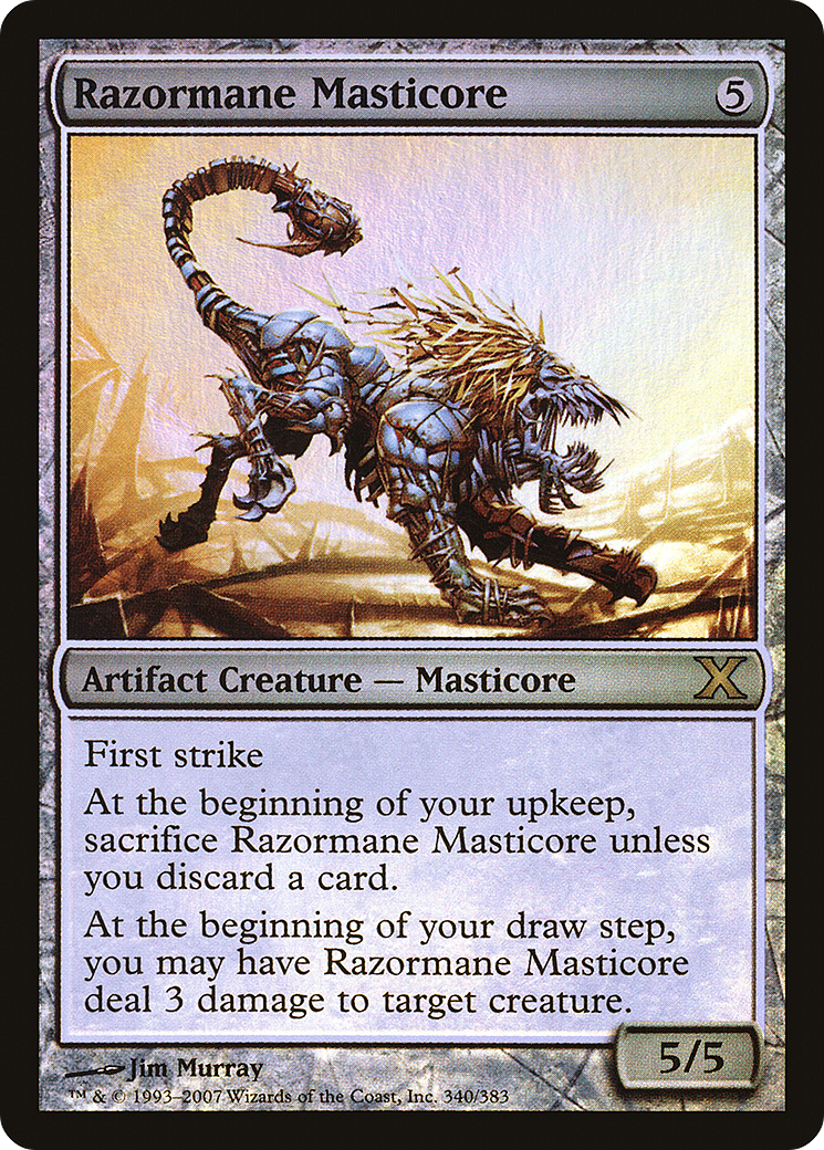 Image of Razormane Masticore (10E-340★) - Tenth Edition Foil