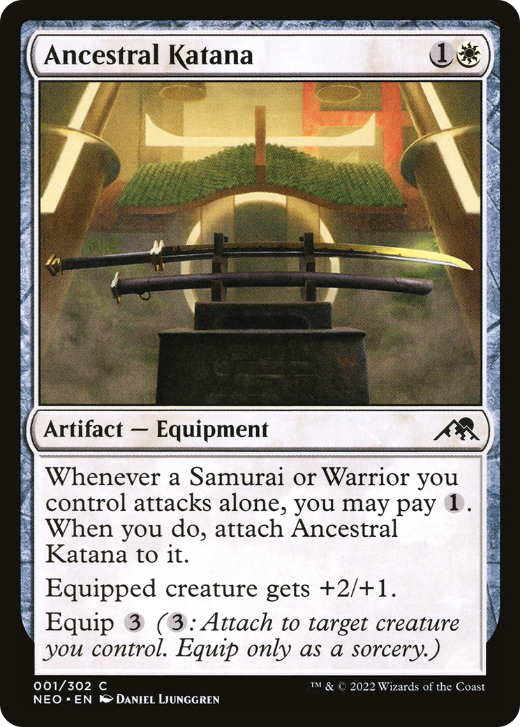 Image of Ancestral Katana (NEO-001) - Kamigawa: Neon Dynasty