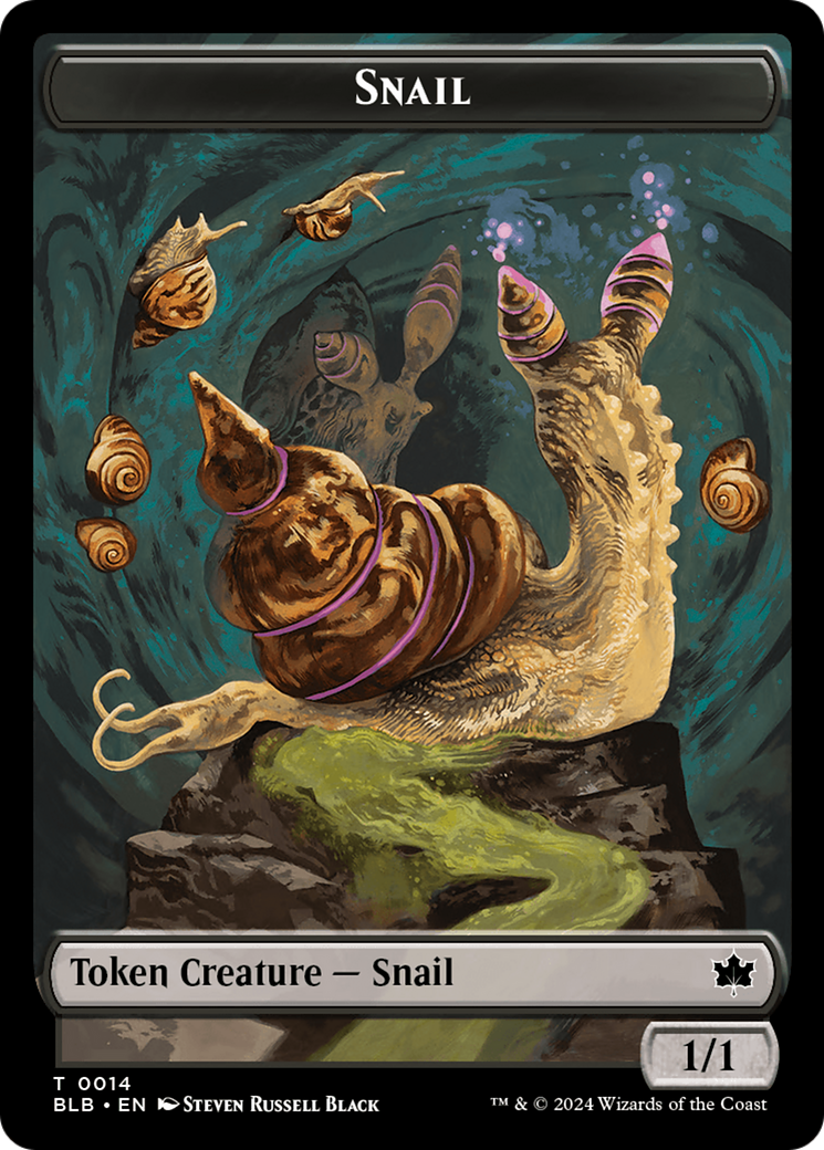 Image of Snail Token (BLB-014) - Bloomburrow Tokens
