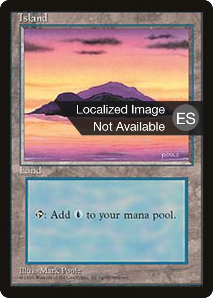 Image of Island (A) (4BB-179) - Fourth Edition Foreign Black Border