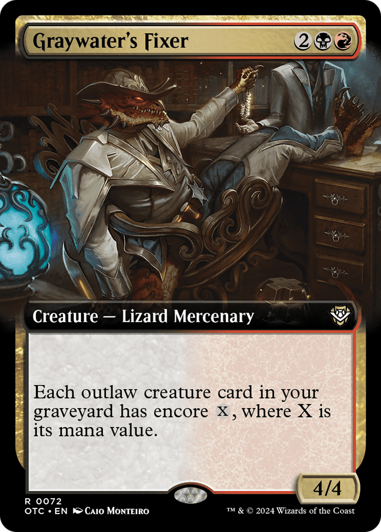 Image of Graywater's Fixer (Extended Art) (OTC-072) - Outlaws of Thunder Junction Commander: (Extended Art)
