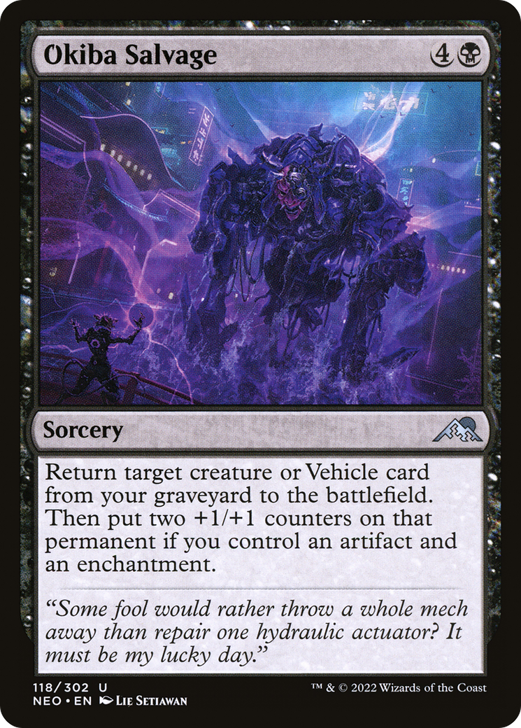 Image of Okiba Salvage (NEO-118) - Kamigawa: Neon Dynasty Foil