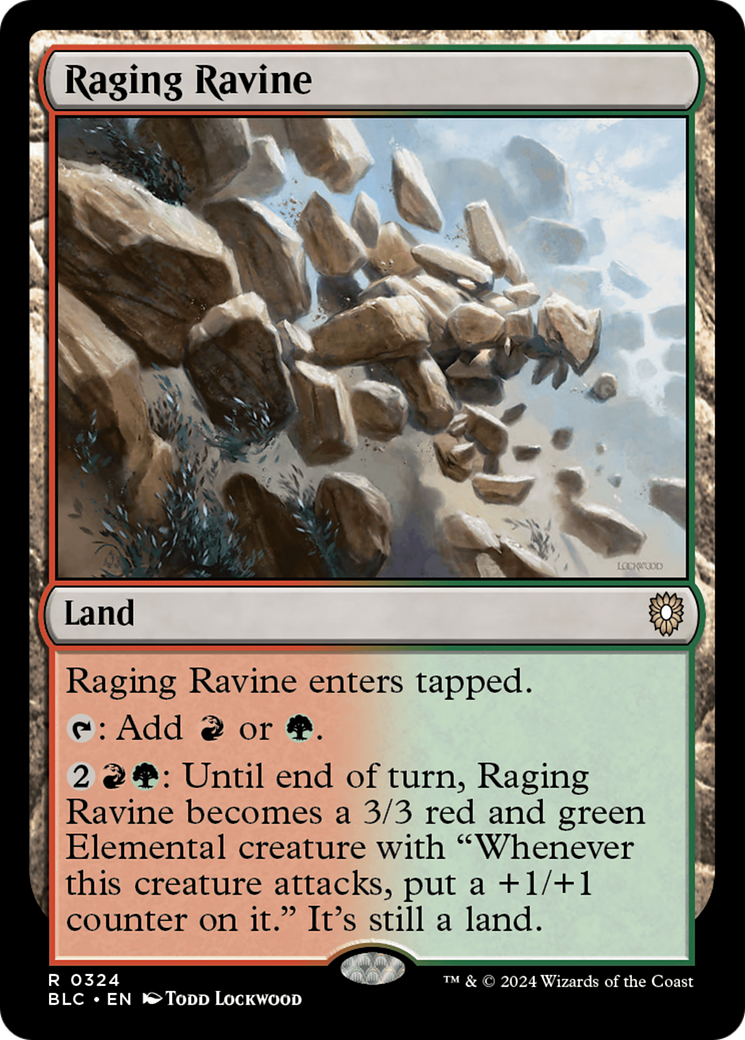 Image of Raging Ravine (BLC-324) - Bloomburrow Commander