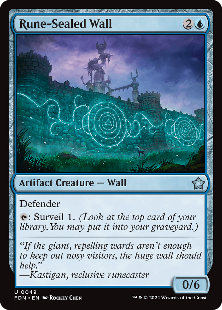 Image of Rune-Sealed Wall (FDN-049) - Foundations Foil