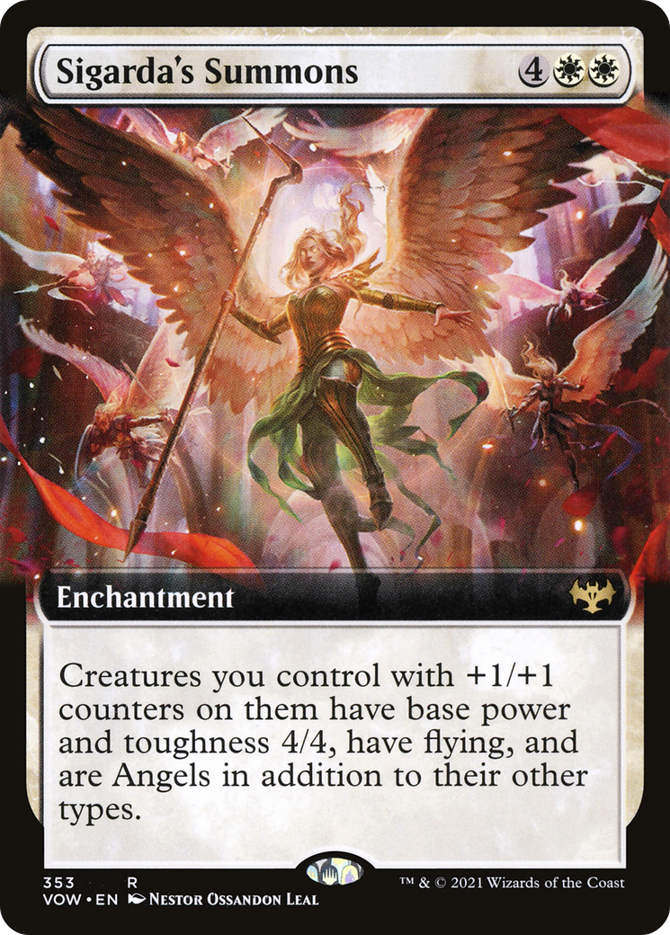 Image of Sigarda's Summons (Extended Art) (VOW-353) - Innistrad: Crimson Vow: (Extended Art) Foil