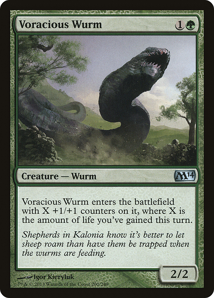 Image of Voracious Wurm (M14-200) - Magic 2014 Foil