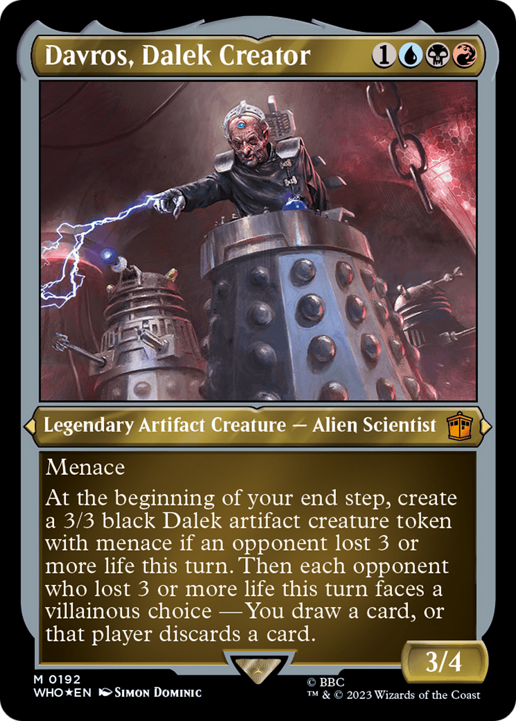 Image of Davros, Dalek Creator (Display Commander) - Thick Stock (WHO-192) - Doctor Who Foil