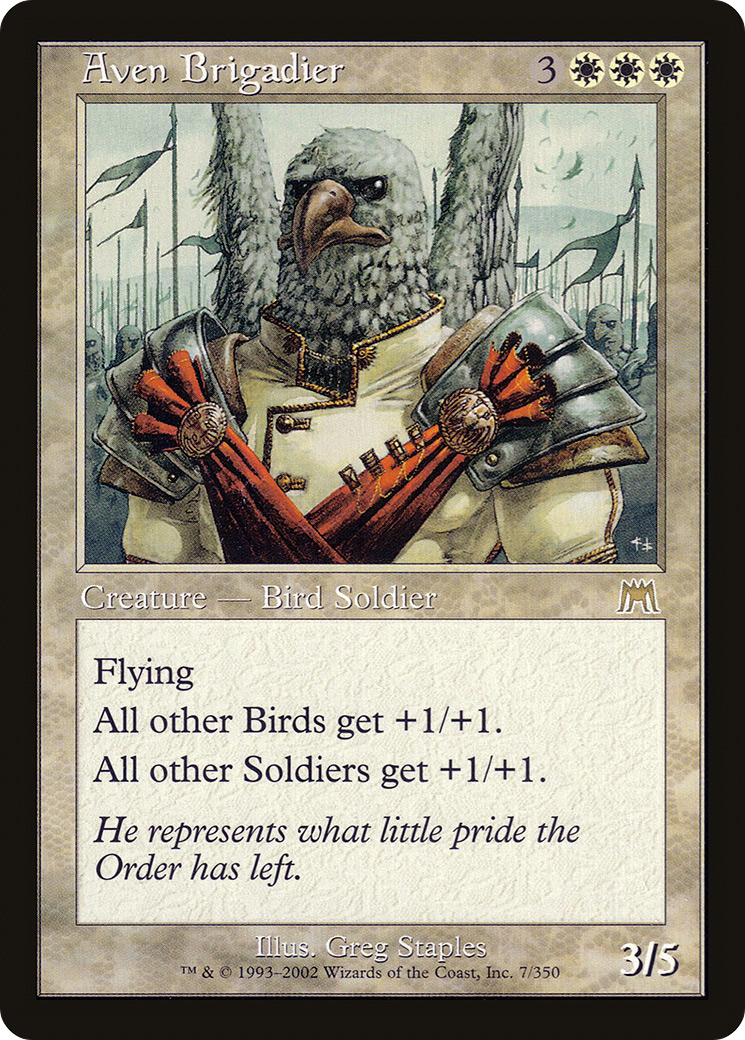 Image of Aven Brigadier (ONS-007) - Onslaught Foil