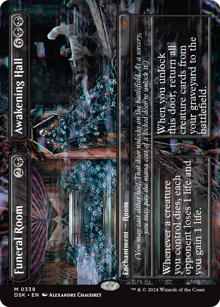 Image of Funeral Room // Awakening Hall (Borderless) (DSK-338) - Duskmourn: House of Horror (Borderless)