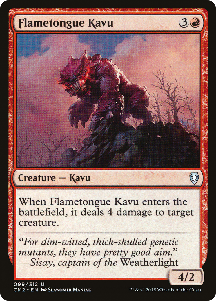 Image of Flametongue Kavu (CM2-099) - Commander Anthology Volume II