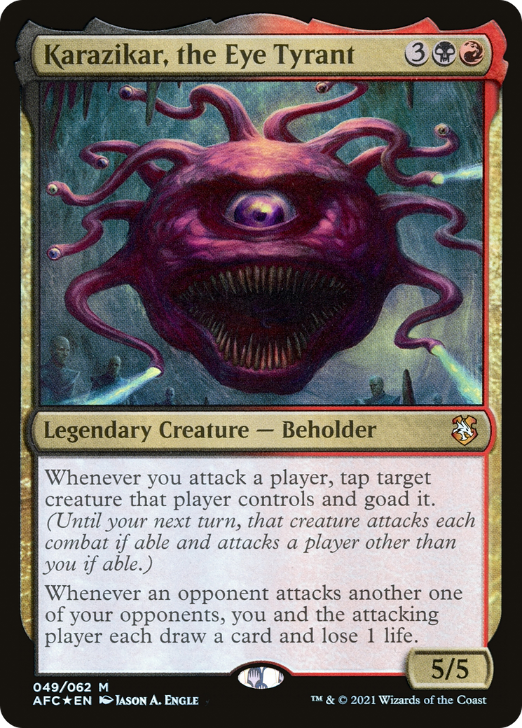 Image of Karazikar, the Eye Tyrant (AFC-049) - Forgotten Realms Commander Foil
