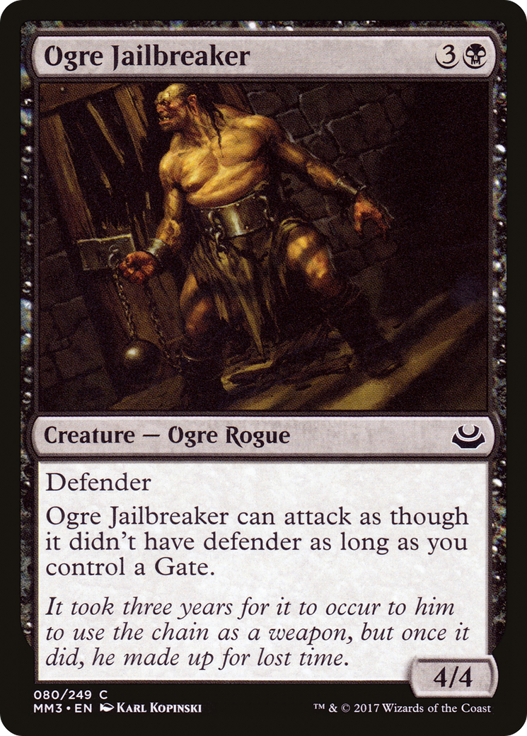 Image of Ogre Jailbreaker (MM3-080) - Modern Masters 2017 Foil