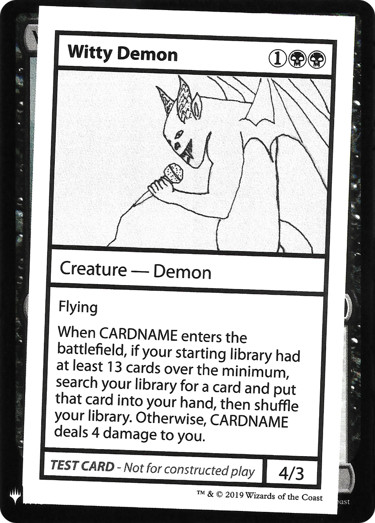 Image of Witty Demon (CMB1-) - Mystery Booster Playtest Cards 2019