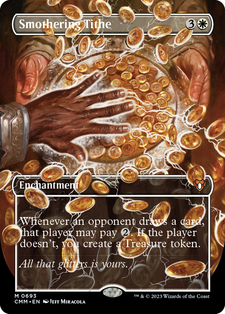Image of Smothering Tithe (Borderless) (CMM-693) - Commander Masters (Borderless) Foil
