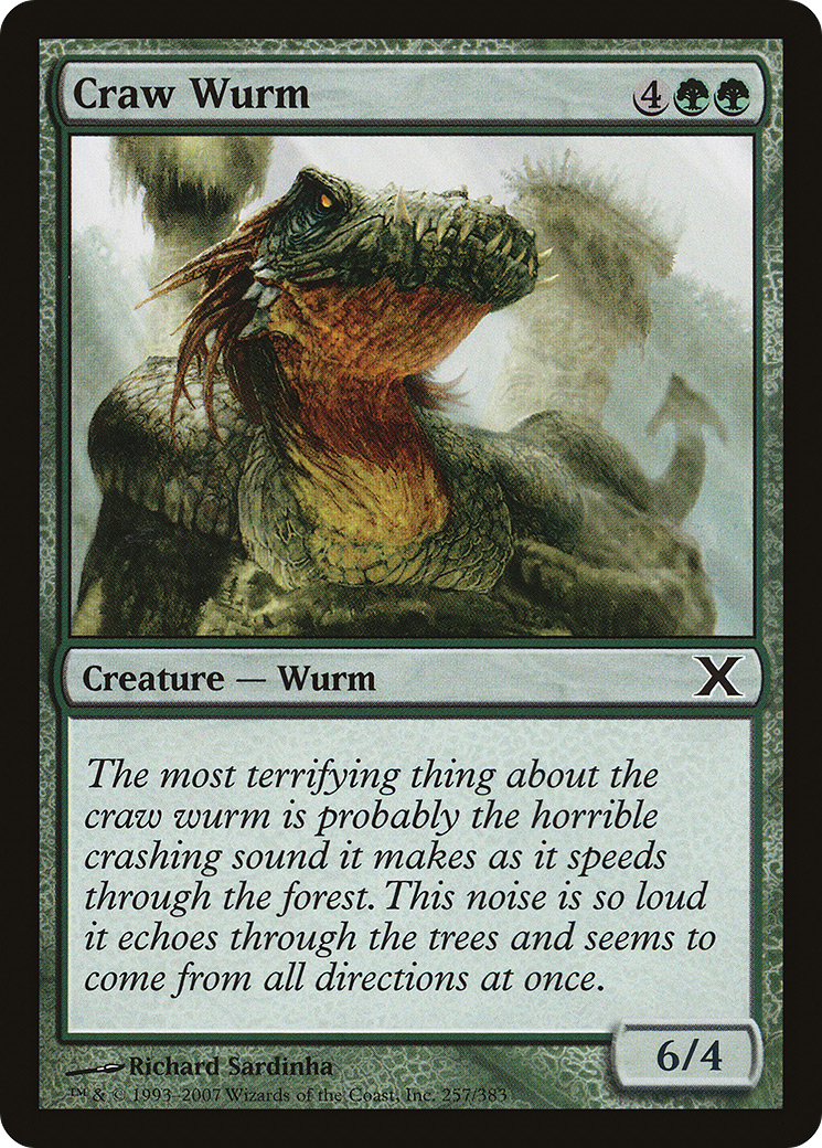 Image of Craw Wurm (10E-257) - Tenth Edition