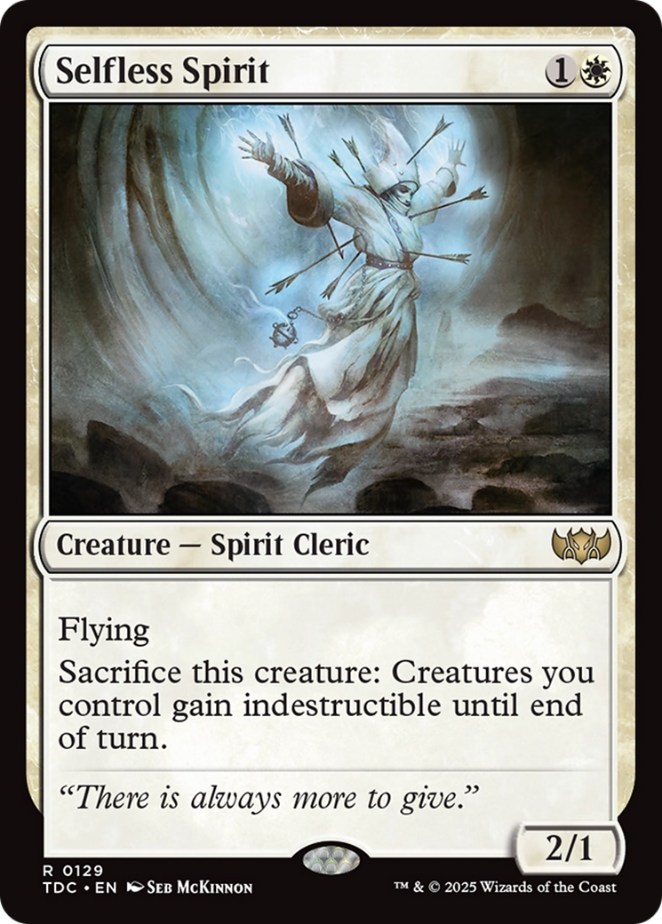 Image of Selfless Spirit (TDC-129) - Commander: Tarkir: Dragonstorm