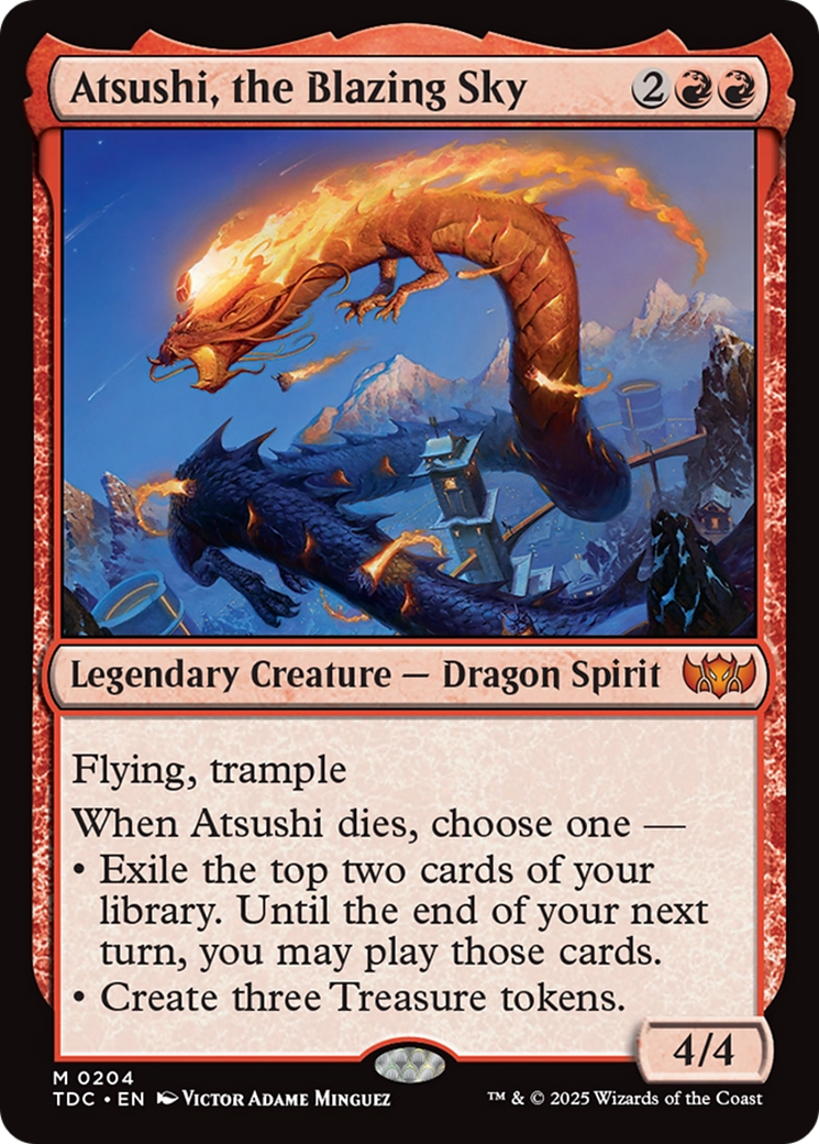 Image of Atsushi, the Blazing Sky (TDC-204) - Commander: Tarkir: Dragonstorm