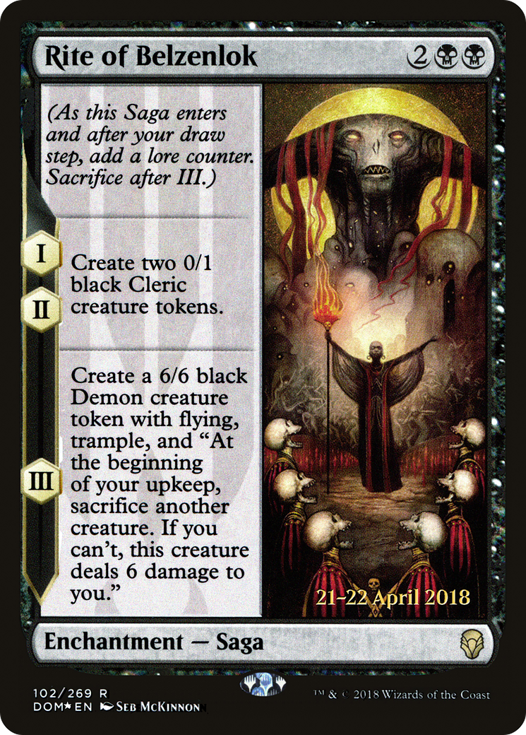 Image of Rite of Belzenlok (PRE-102) - Dominaria Promos Foil