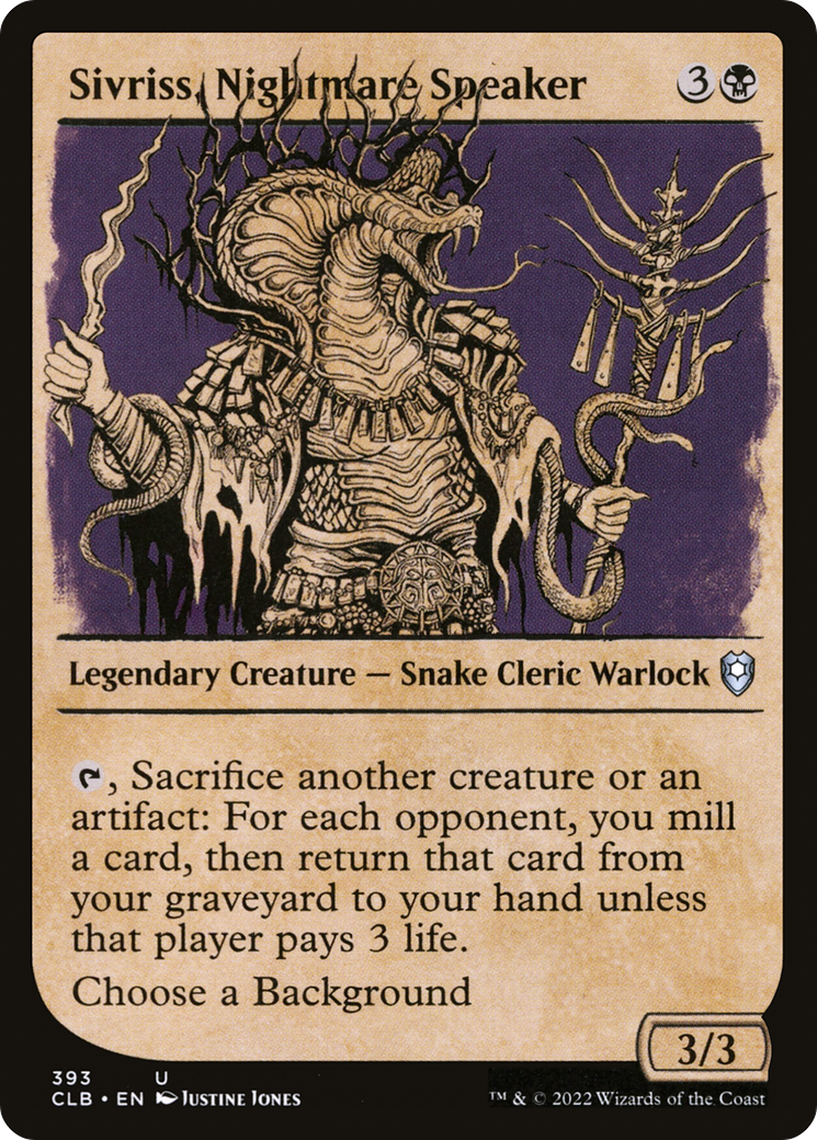 Image of Sivriss, Nightmare Speaker (Showcase) (CLB-393) - Commander Legends: Battle for Baldur's Gate: (Showcase) Foil