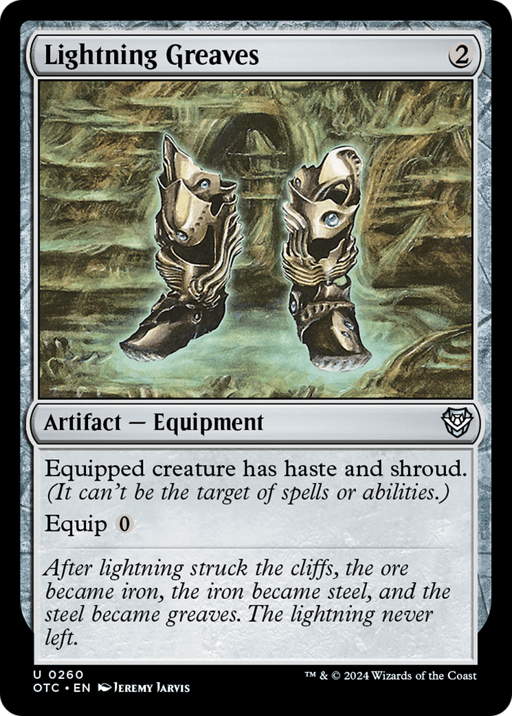 Image of Lightning Greaves (OTC-260) - Outlaws of Thunder Junction Commander