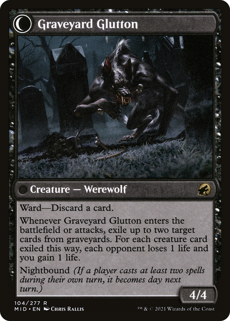 Image of Graveyard Trespasser (MID-104) - Innistrad: Midnight Hunt: (Double Faced Transform) Foil