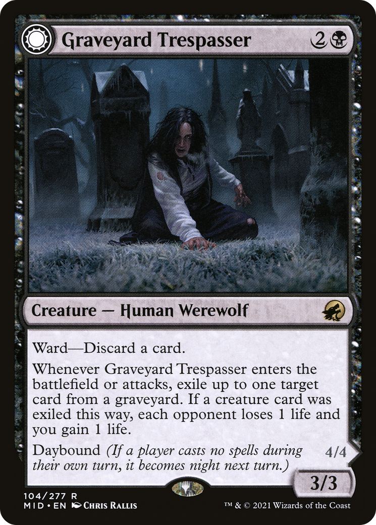 Image of Graveyard Trespasser (MID-104) - Innistrad: Midnight Hunt: (Double Faced Transform)