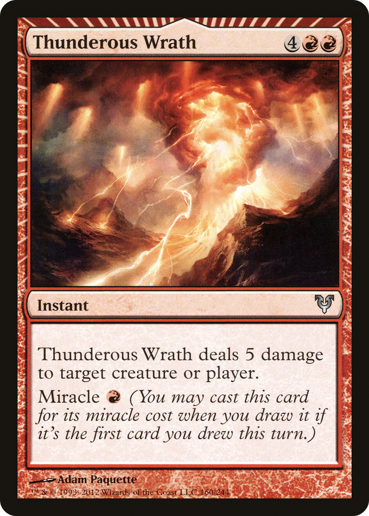 Image of Thunderous Wrath (AVR-160) - Avacyn Restored: (miracle) Foil