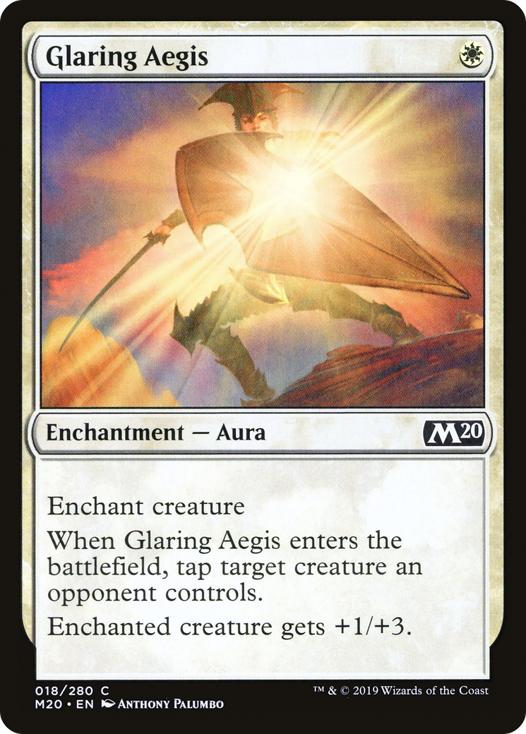 Image of Glaring Aegis (M20-018) - Core Set 2020