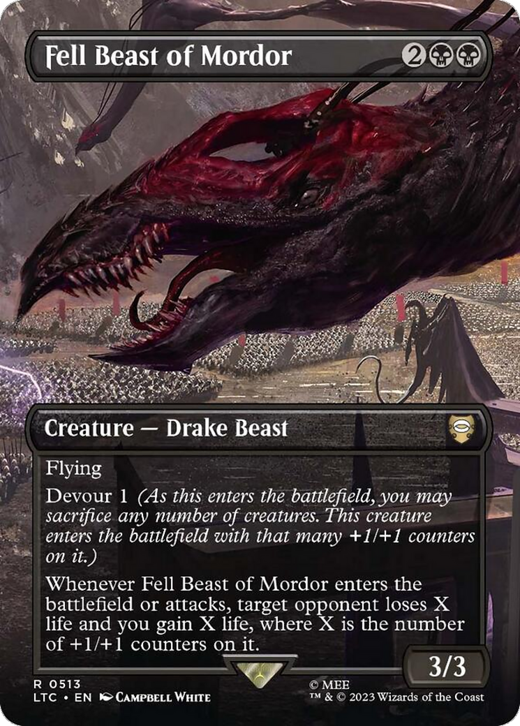 Image of Fell Beast of Mordor (Borderless) (LTC-513) - Tales of Middle-earth Commander (Borderless)